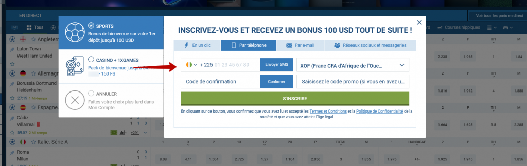 Comment créer un compte avec un numéro de téléphone